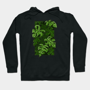 Monstera Leaves Doodle Hoodie